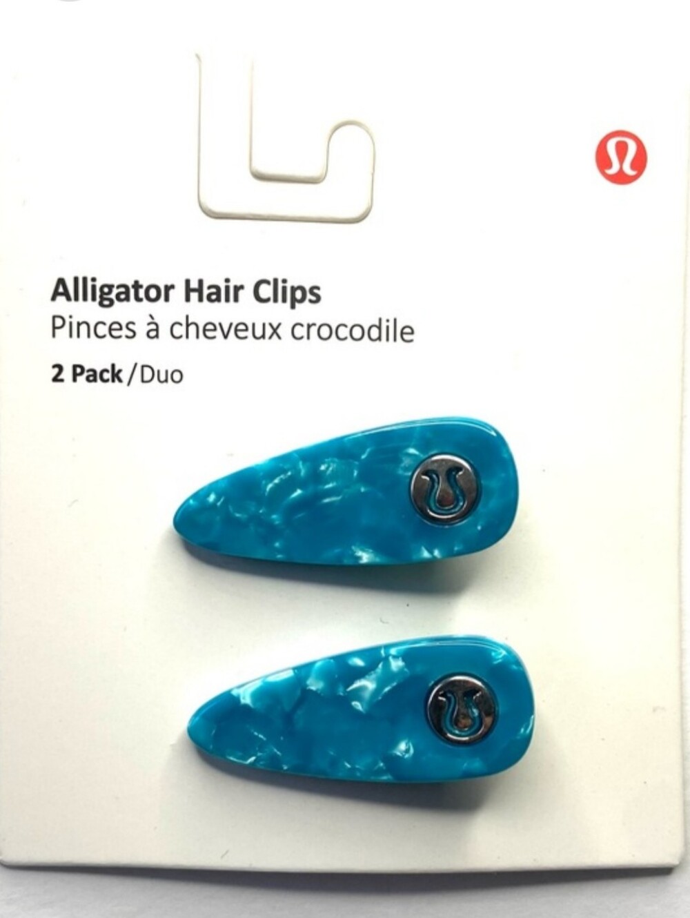 lululemon athletica Blue Alligator Hair Clips - 2 Pack